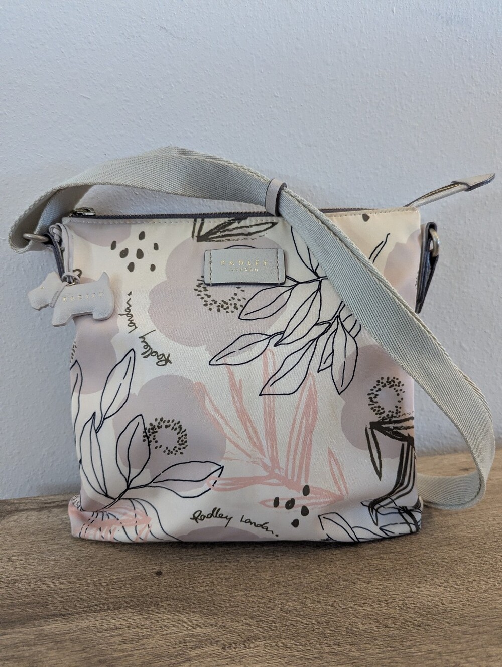 Radley London Elia Mews Sketchy Floral Zip Top Crossbody